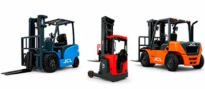 Empilhadeiras JCL elétrica, retrátil e a diesel para movimentação e armazenagem de cargas
